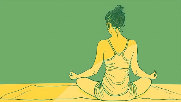Kobiety medytacja joga ilustracja kobieca joga