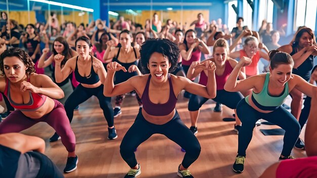 Zdjęcie kobiety na zajęciach fitness