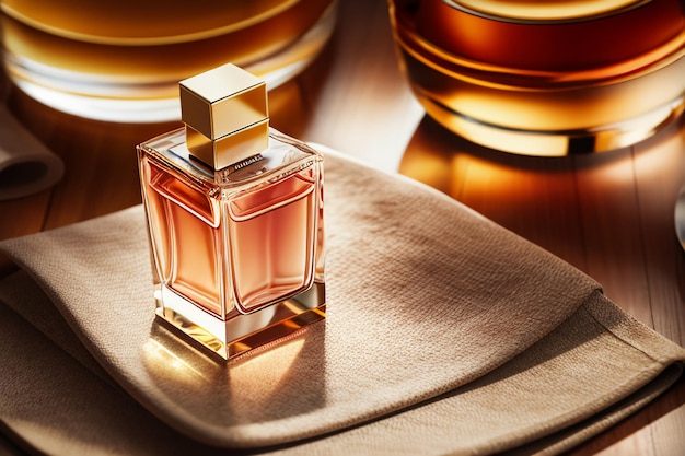 Kobiety perfumy szklana butelka reklama promocyjna makieta opakowanie produktu renderowania zbliżenie