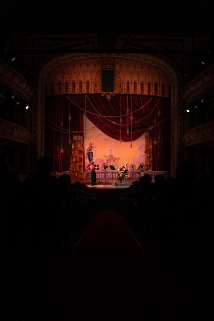 Kobiety w duecie wiolonczelowym Scena podczas koncertu w teatrze