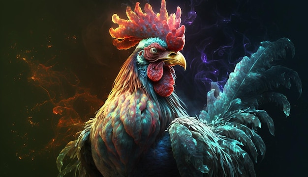 Kogut kurczak Sztuczna inteligencja zwierząt