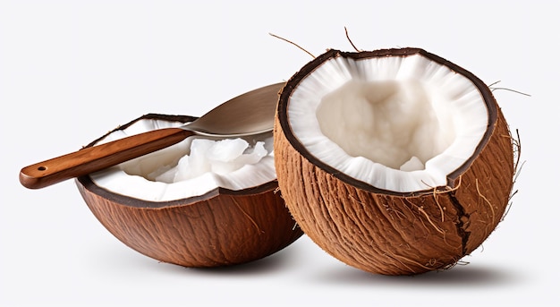 kokos z łyżką w środku
