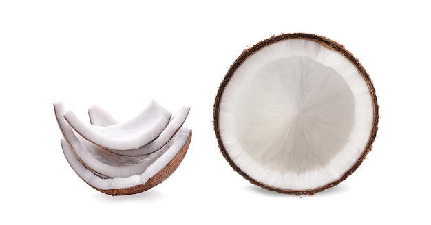 Kokosy odizolowywający na białym tle