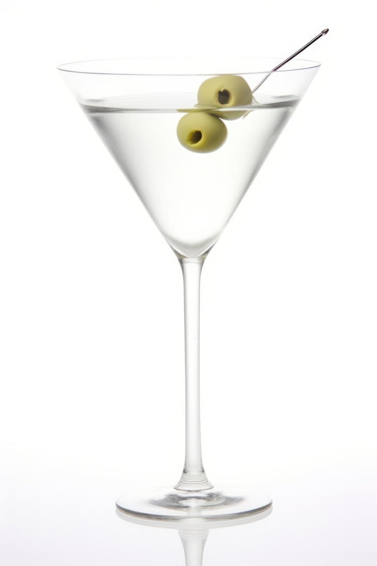 Zdjęcie koktajl martini na białym tle