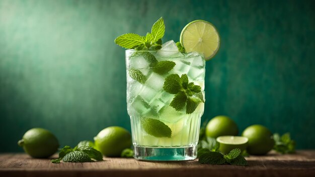 Koktajl mojito z limonką i miętą