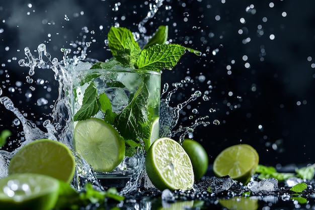 Koktajl mojito z odświeżającymi liśćmi mięty