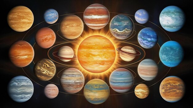 Zdjęcie kolacja planet układu słonecznego