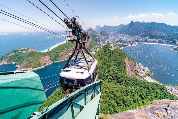 Zdjęcie kolejka linowa w brazylii rio de janeiro