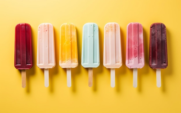 Kolekcja Assorted Fruit Popsicles na generatywnej sztucznej inteligencji Stick