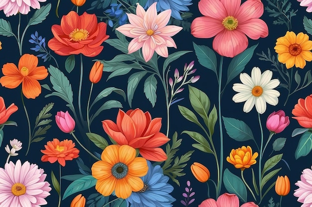Kolekcja bukietów Kolorowe ilustracje kwiatów na okładki i obrazy