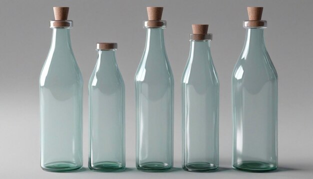 Zdjęcie kolekcja butelek szklanych