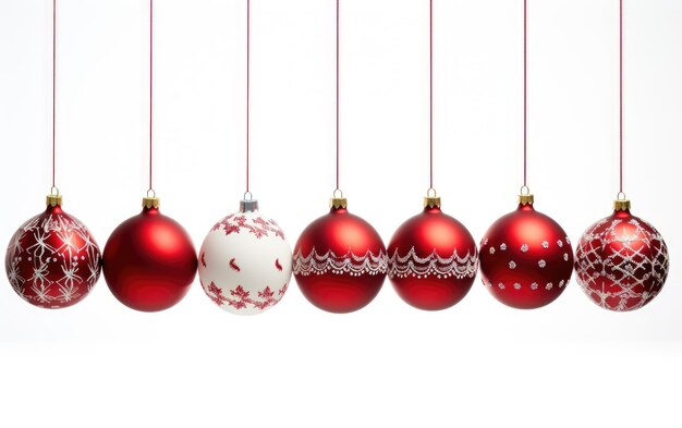 Zdjęcie kolekcja dekoracji świątecznych na białym lub przejrzystym tle png