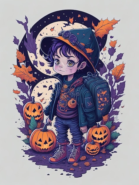 Kolekcja dziecięcych Tshirtów Upiorne Halloween