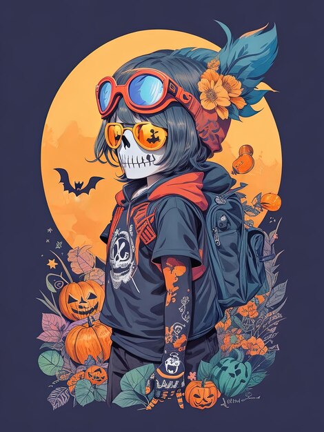 Kolekcja dziecięcych Tshirtów Upiorne Halloween