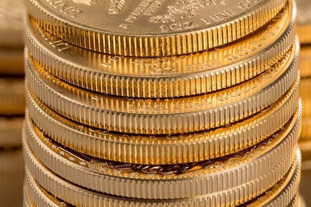 Kolekcja jednouncjowych złotych monet