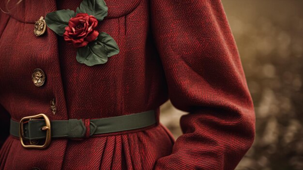 Zdjęcie kolekcja odzieży i akcesoriów kobiecych jesienią i zimą w angielskim stylu mody wiejskiej, inspiracja do klasycznego wyglądu