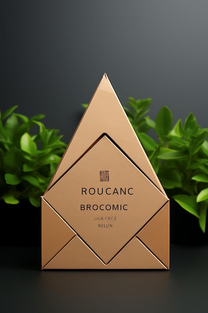 Zdjęcie kolekcja triangle box geometric prism shaped design recycled cardboar kreatywne pomysły projektowe