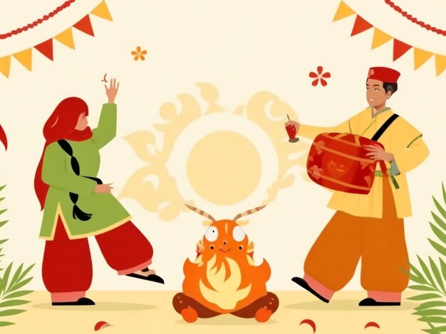 Zdjęcie kolekcje obrazów tła lohri urocze tapety ai generowane