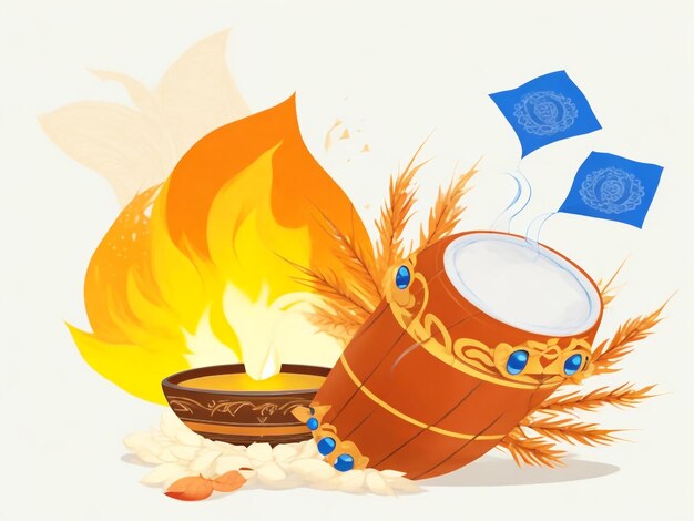 Zdjęcie kolekcje obrazów tła lohri urocze tapety ai generowane