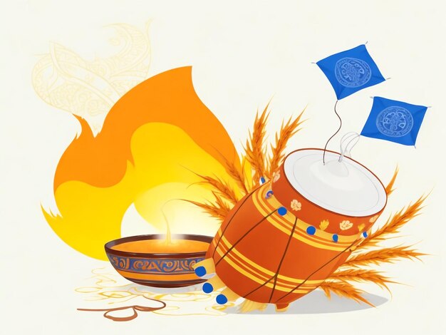 Zdjęcie kolekcje obrazów tła lohri urocze tapety ai generowane