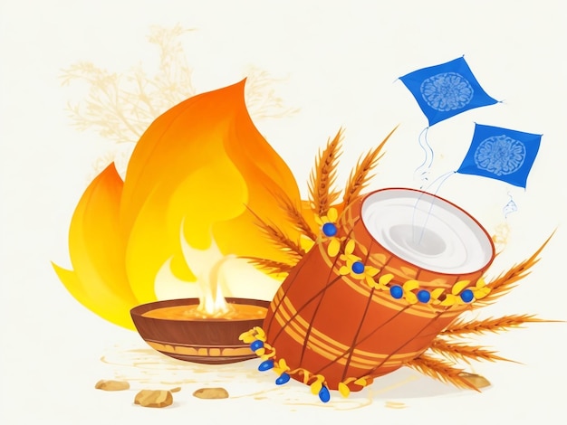 Zdjęcie kolekcje obrazów tła lohri urocze tapety ai generowane