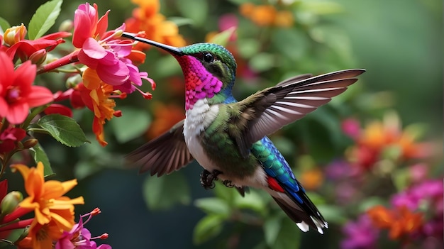 kolibry wysysają nektar