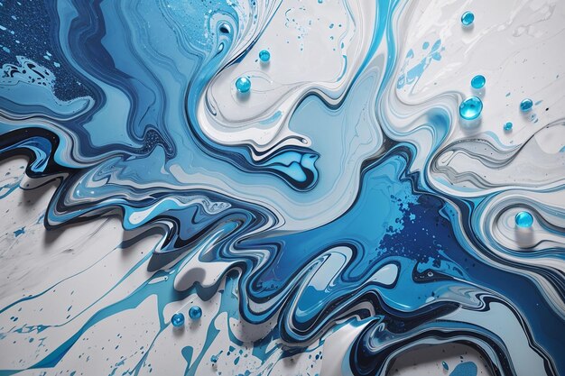 kolor niebieski zmieszany z płynnym tekturowym tłem