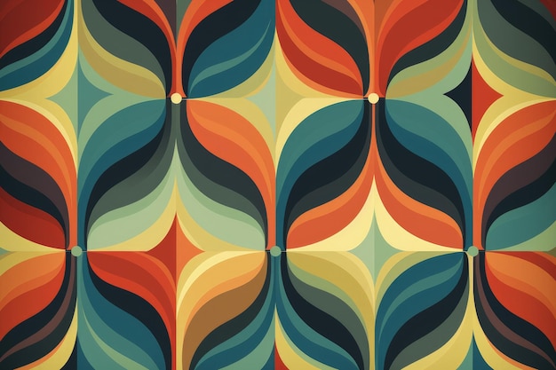 Kolorowa abstrakcyjna tapeta z generatywną sztuczną inteligencją o falistych kształtach
