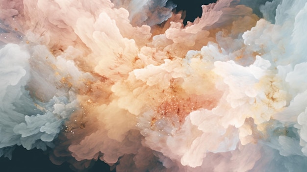 Zdjęcie kolorowa chmura dymu przep?ywaj?ca w artystycznym tle sztuki abstrakcyjnej malownicze