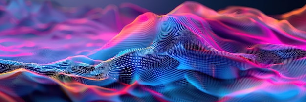 Kolorowa cyfrowa tkanina z dynamicznymi fałdami