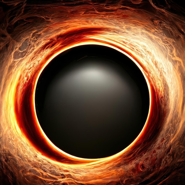 Zdjęcie kolorowa czarna dziura 3d zilustrowana