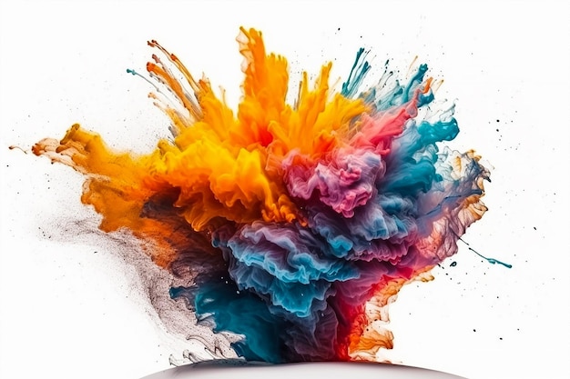 Kolorowa eksplozja farby jest pokazana na tym zdjęciu.