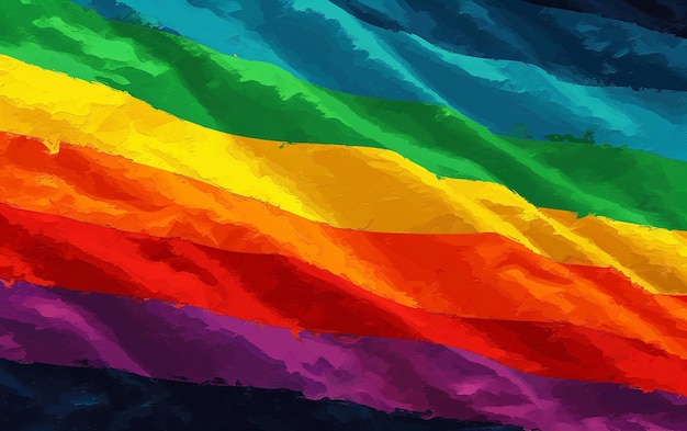 kolorowa flaga z kolorowym pasem tęczy