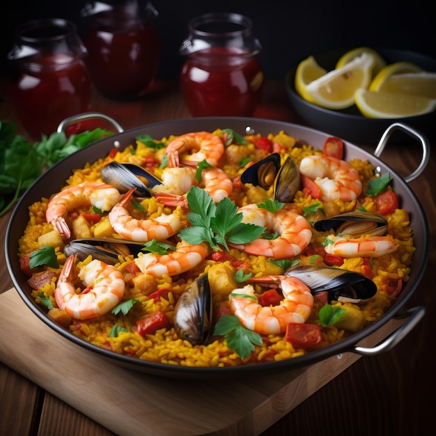 Kolorowa i pyszna meksykańska paella