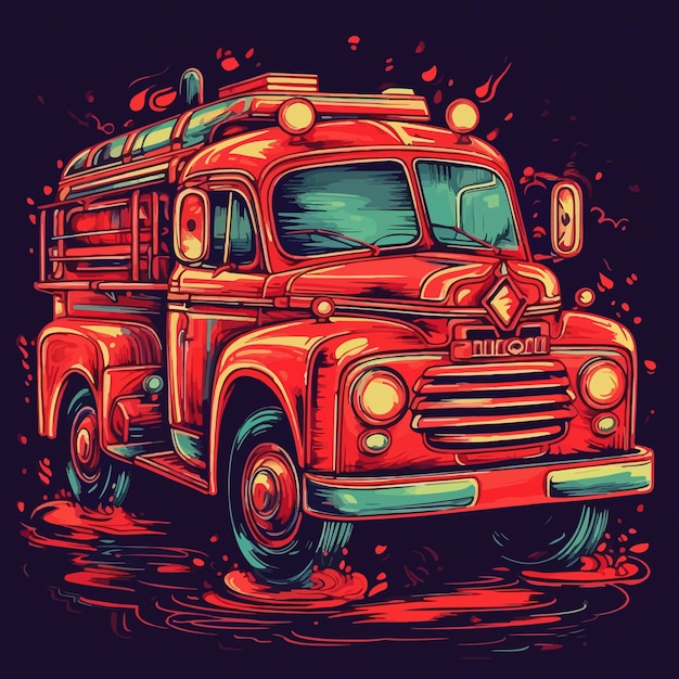 Kolorowa ilustracja monster trucka