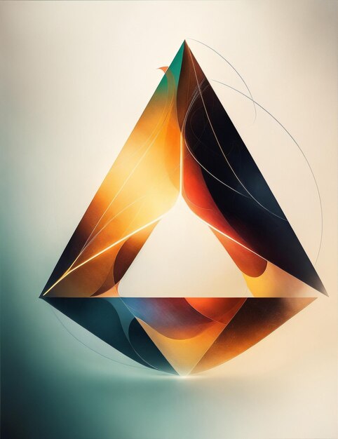 Kolorowa ilustracja przedstawiająca trójkąt na białym tle
