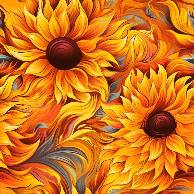 Kolorowa ilustracja słoneczników według osoby.