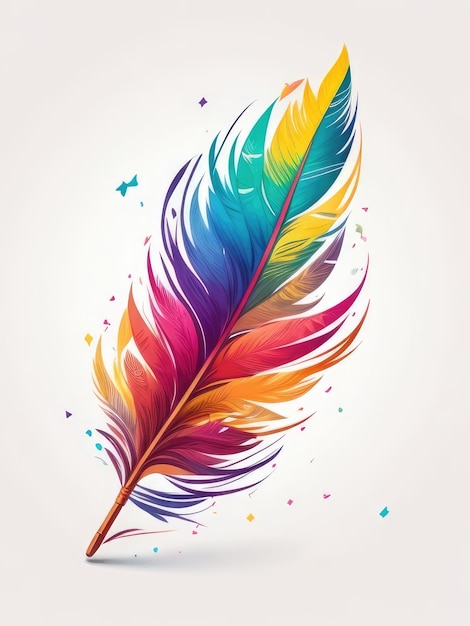 Kolorowa ilustracja z piórami