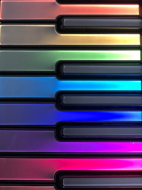 Zdjęcie kolorowa klawiatura muzyczna