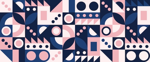 Kolorowa kolorowa mozaika geometryczna ilustracja bezszwowego wzoru z kreatywnymi abstrakcyjnymi kształtami