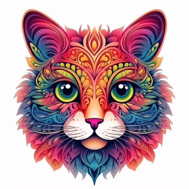 Zdjęcie kolorowa mandala dla kotów