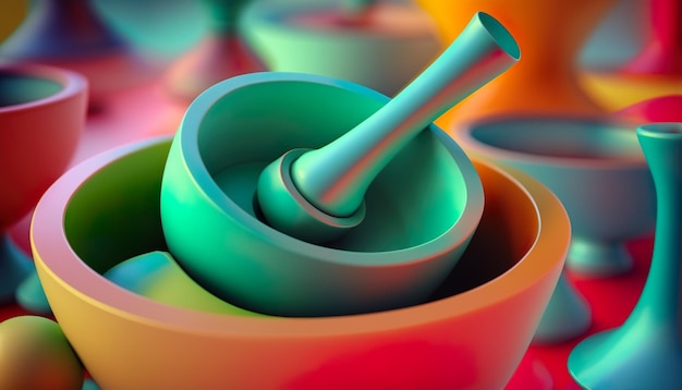 Kolorowa miska ze spiralnym wzorem