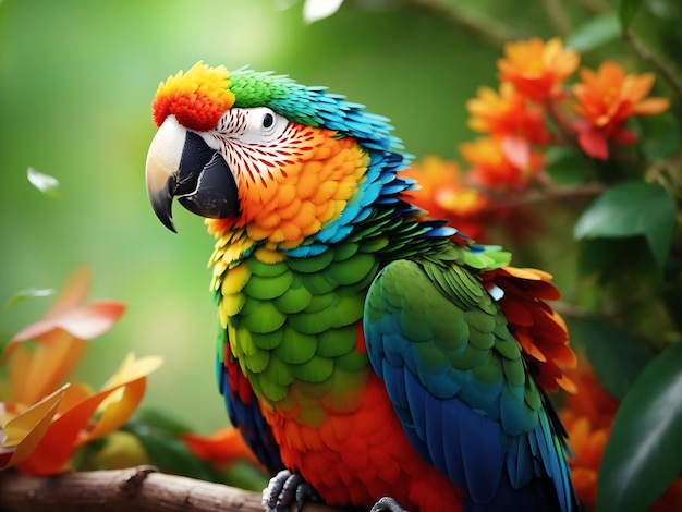 Kolorowa papuga-macaw