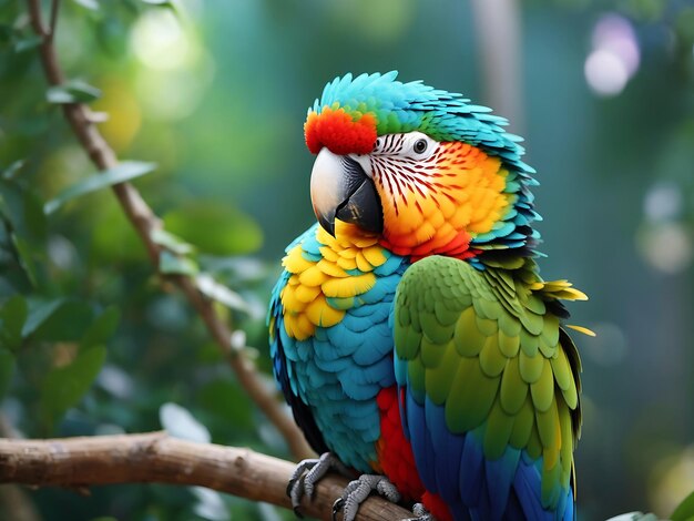 Kolorowa papuga-macaw