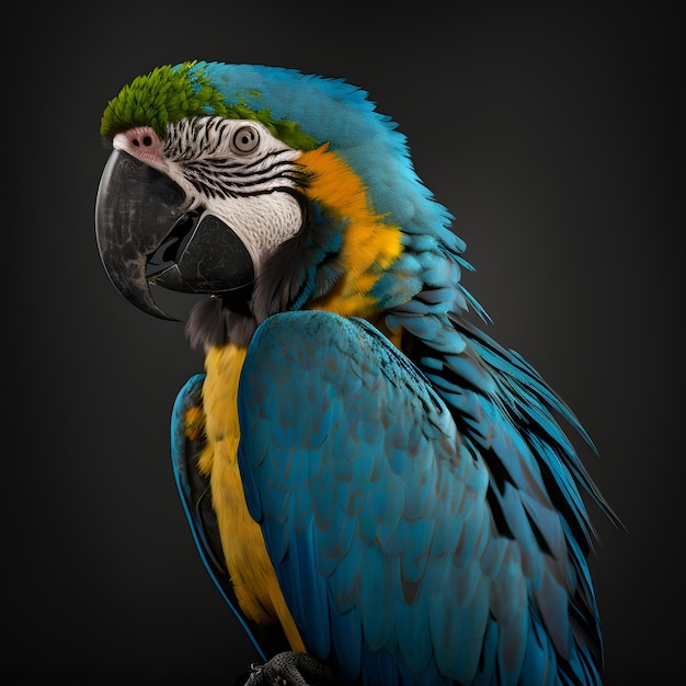 Kolorowa papuga z bliska portret