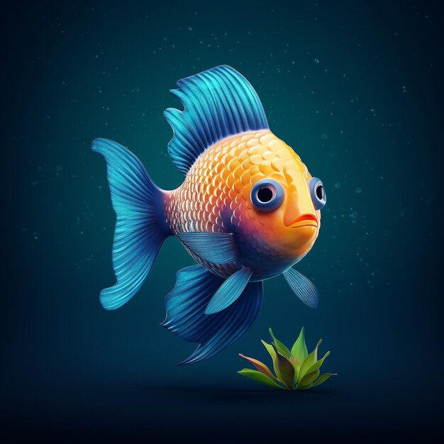 Kolorowa ryba ilustracja ładny model