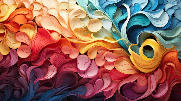 kolorową serię różnych kolorowych stron papieru