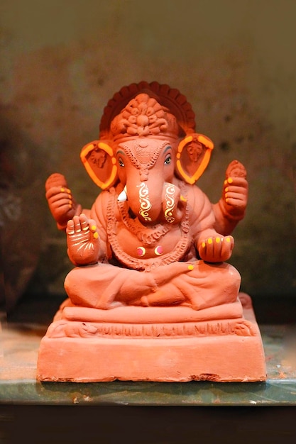 Kolorowa Statua Lub Rzeźba Lord Ganesha Na Festiwal Lord Ganesha