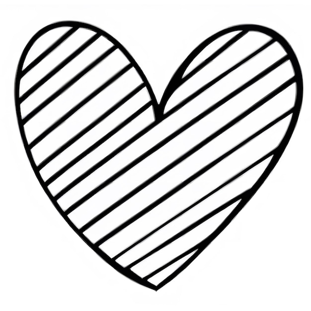 Zdjęcie kolorowa strona projektowania linii serca