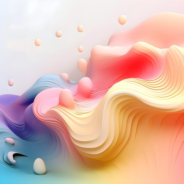 Kolorowa stylizowana grafika falisty wzór cyfrowe abstrakcyjne tło
